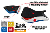 BMW S1000RR 2012-2014 Seat Cover Tappezzeria Italia TPZ Comfort in HP Red, Blue and White