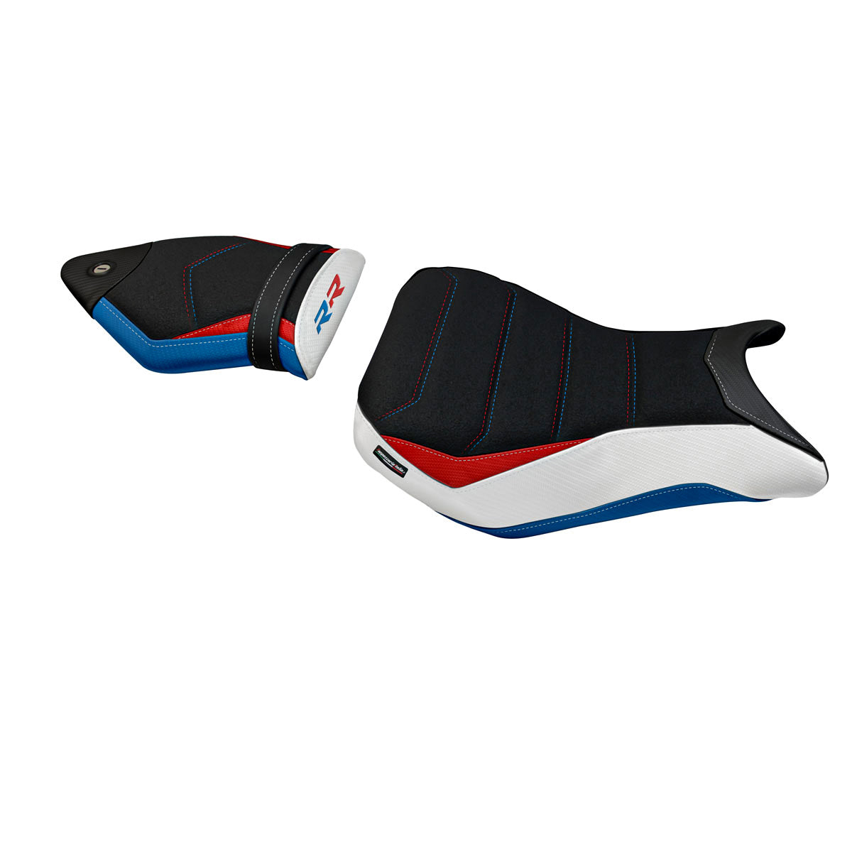 BMW S1000RR 2012-2014 Seat Cover Tappezzeria Italia TPZ Ultragrip in HP Red, Blue and White