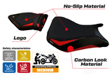 Funda de asiento BMW S1000R 2014-2020 Tappezzeria Italia TPZ en rojo y negro