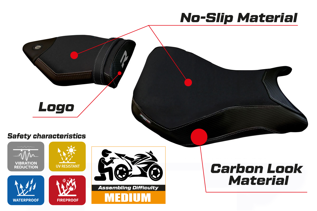 BMW S1000R 2014-2020 Seat Cover Tappezzeria Italia TPZ in Black