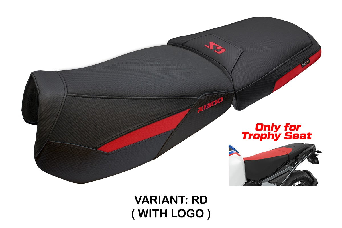 Funda de asiento BMW R1300GS Adventure Trophy 2024-2025 Tappezzeria Italia TPZ Rojo Negro