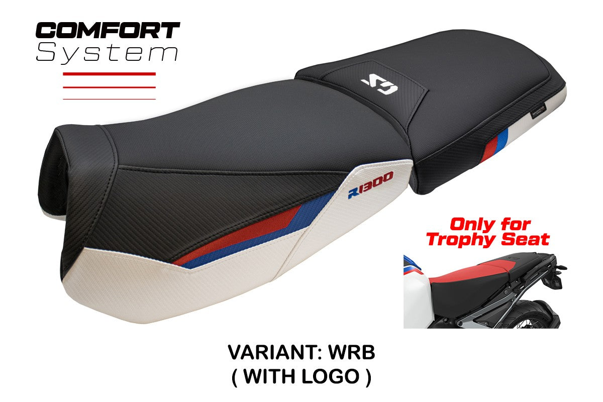 BMW R1300GS ADV Trophy 2024-2026 Seat Cover Tappezzeria Italia TPZ Comfort White Red Blue