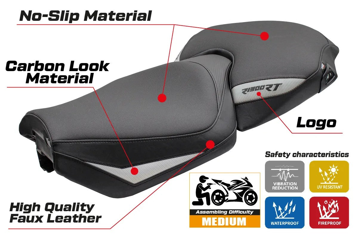BMW R1300RT 2025-2026 Seat Cover TPZ Italia Silver Black