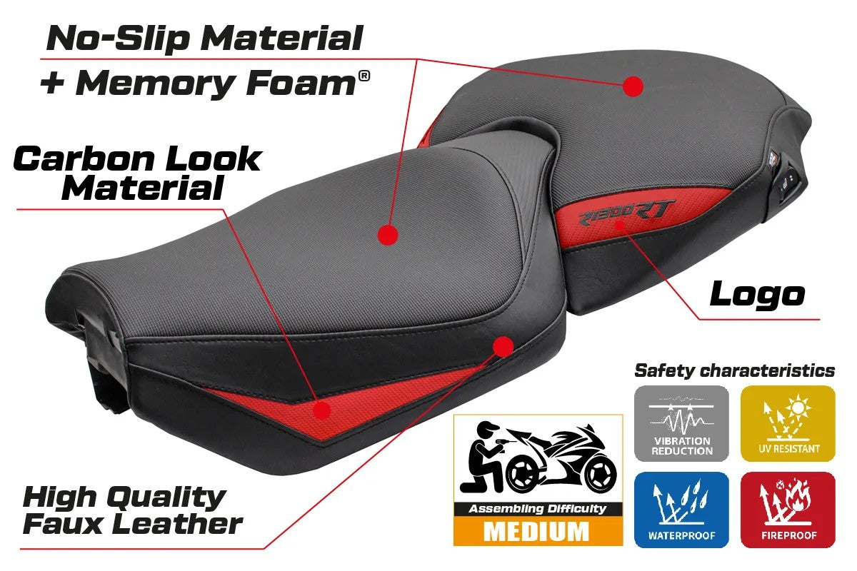 BMW R1300RT 2025-2026 Seat Cover TPZ Italia Comfort Red Black