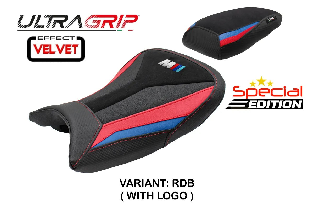 BMW S1000RR 2019-2026 Seat Cover TPZ Italia Velvet Red Blue