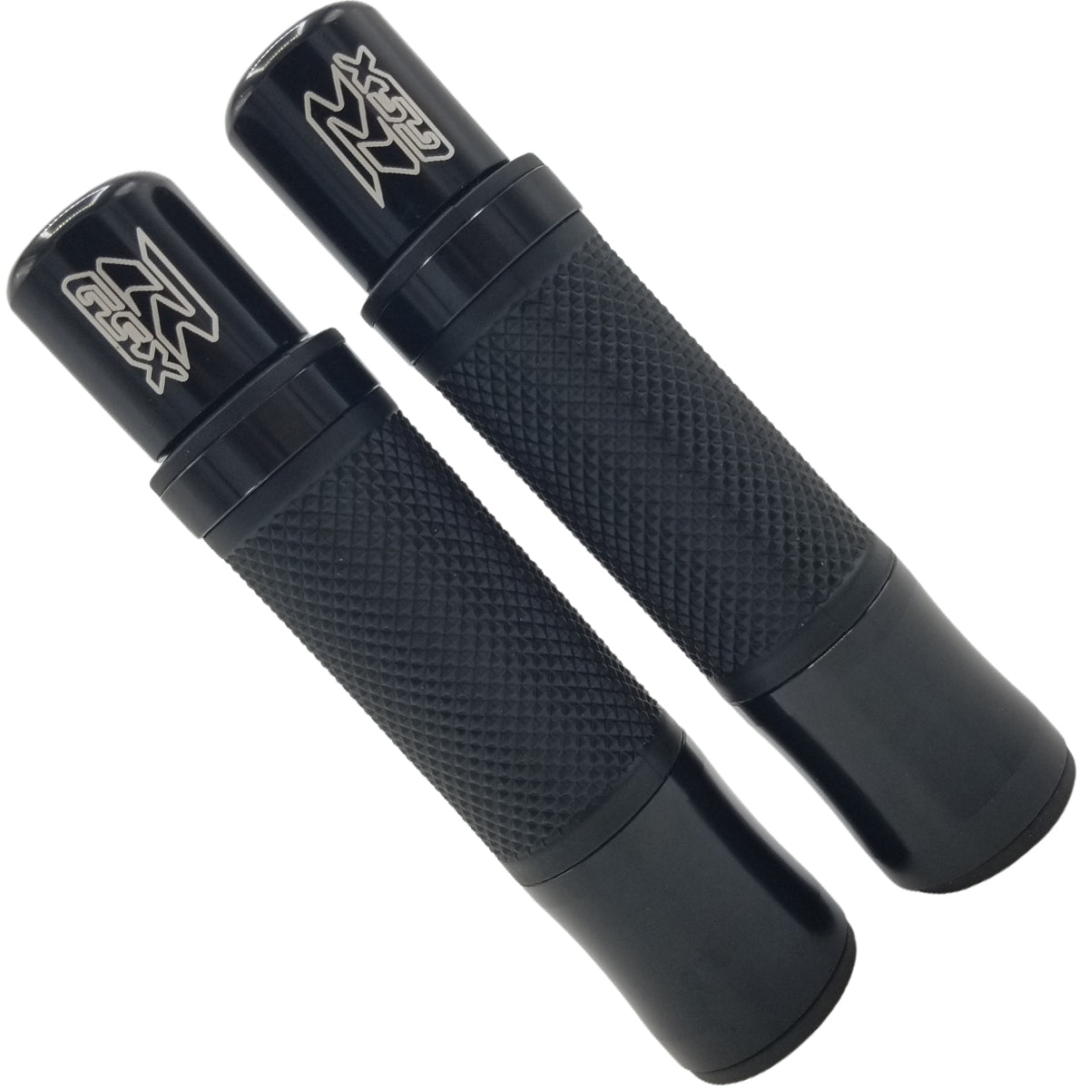 Suzuki GSXR Black Aluminum Rubber Gel Grips and Bar Ends | Sixty61