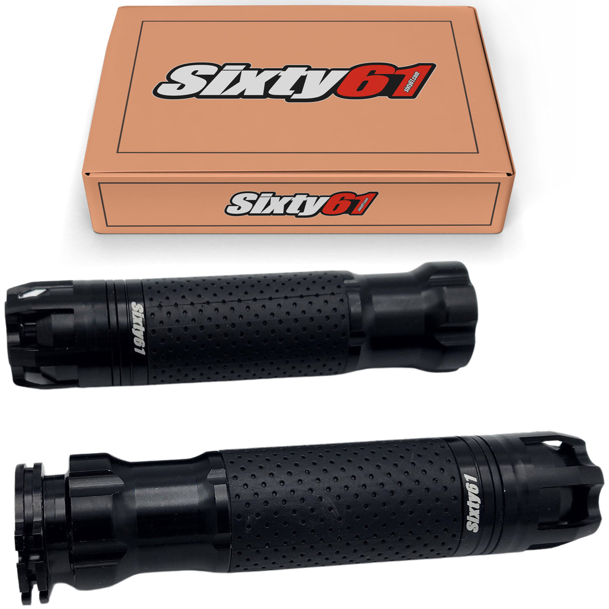 Kawasaki Ninja and "Z" Black Aluminum Comfort Rubber Grips