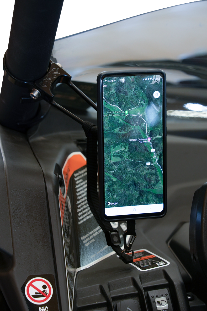 Soporte KLOCK WERKS para teléfono, jaula antivuelco, desplazamiento de 1-7/8" KWD-05-0531