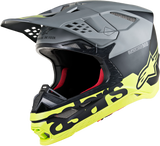 Casco de motocicleta ALPINESTARS Supertech M8 - Radium - MIPS - Negro mate/Gris medio/Amarillo fluorescente - Grande 8301519-1305-LG