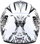 AFX FX-17 Motorcycle Helmet - Butterfly - Matte White - XL 0110-7130