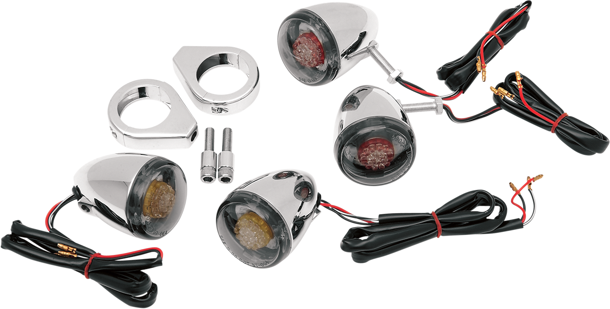 Kit de intermitentes DRAG SPECIALTIES - Rojo/Ahumado 12-0212 