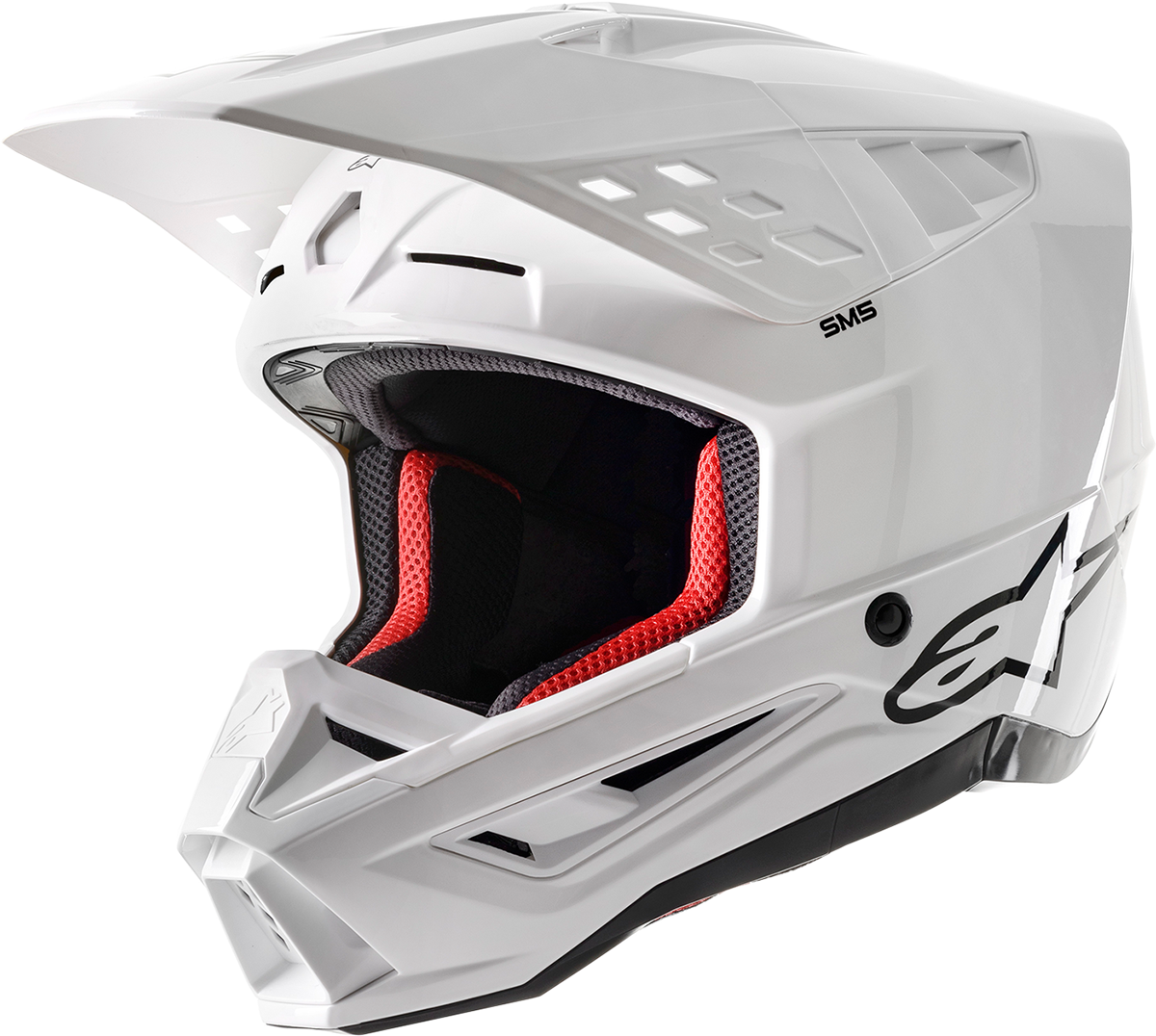 ALPINESTARS SM5 Motorcycle Helmet - Solid - Gloss White - Medium 8303121-2180-MD