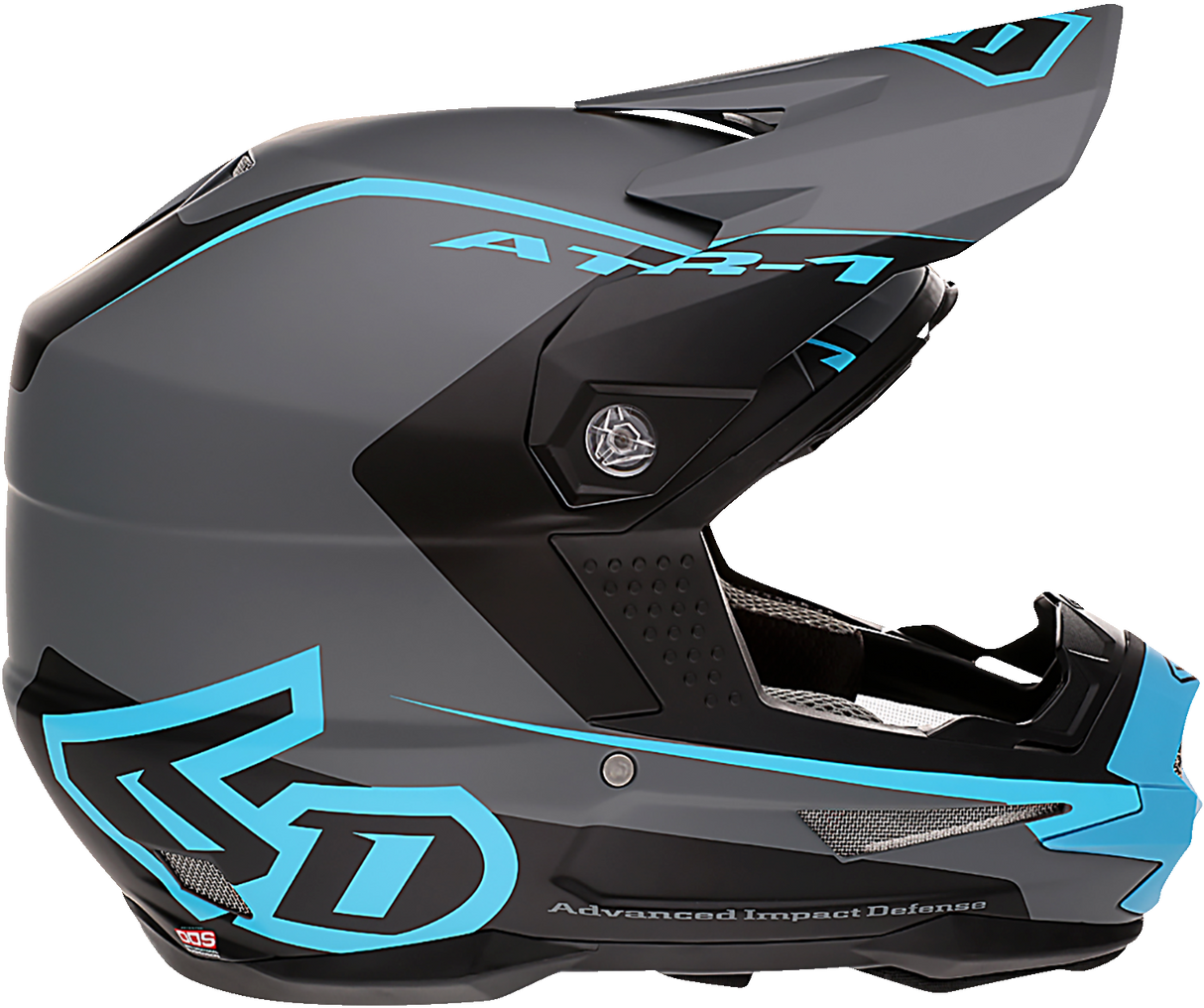 6D ATR-1 Motorcycle Helmet - Stealth - Cyan - XS 10-4624