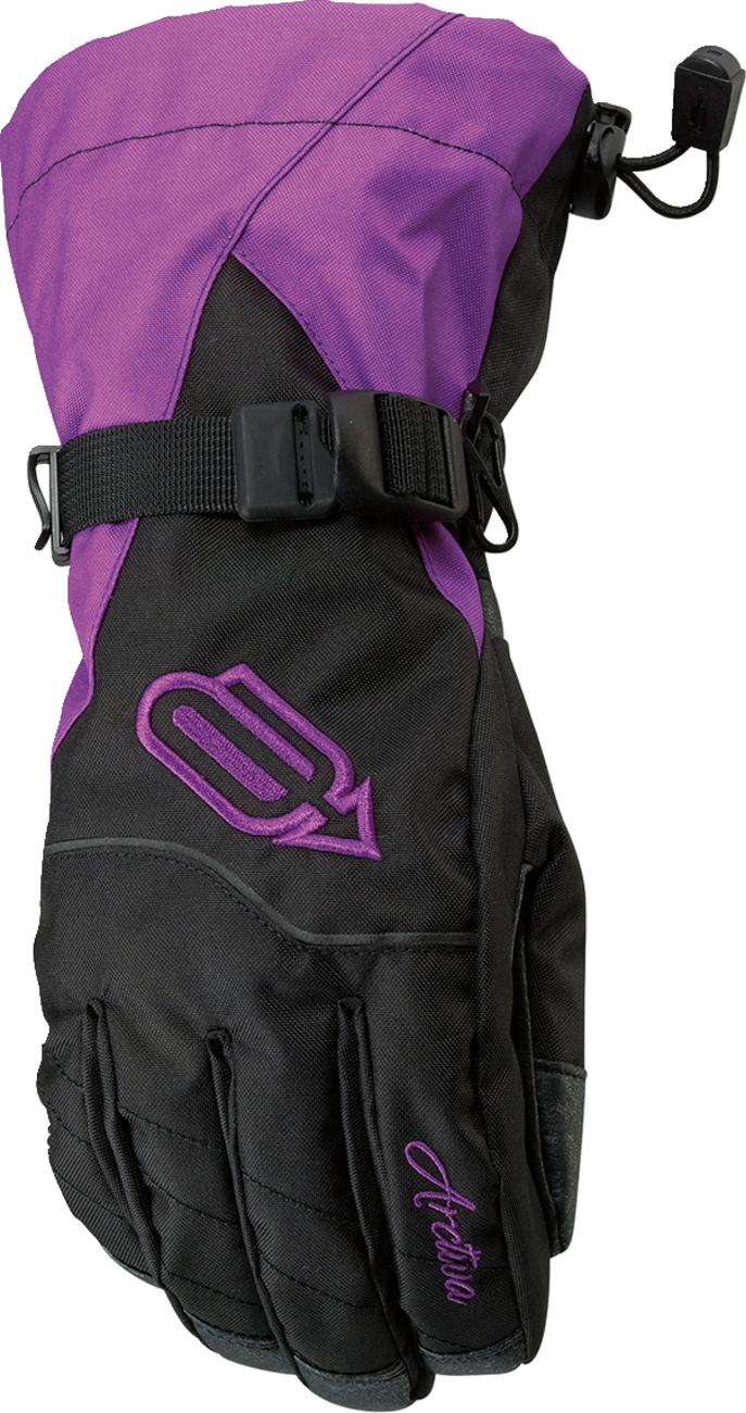 Guantes Pivot ARCTIVA para mujer - Negro/Morado - Talla pequeña 3341-0435 