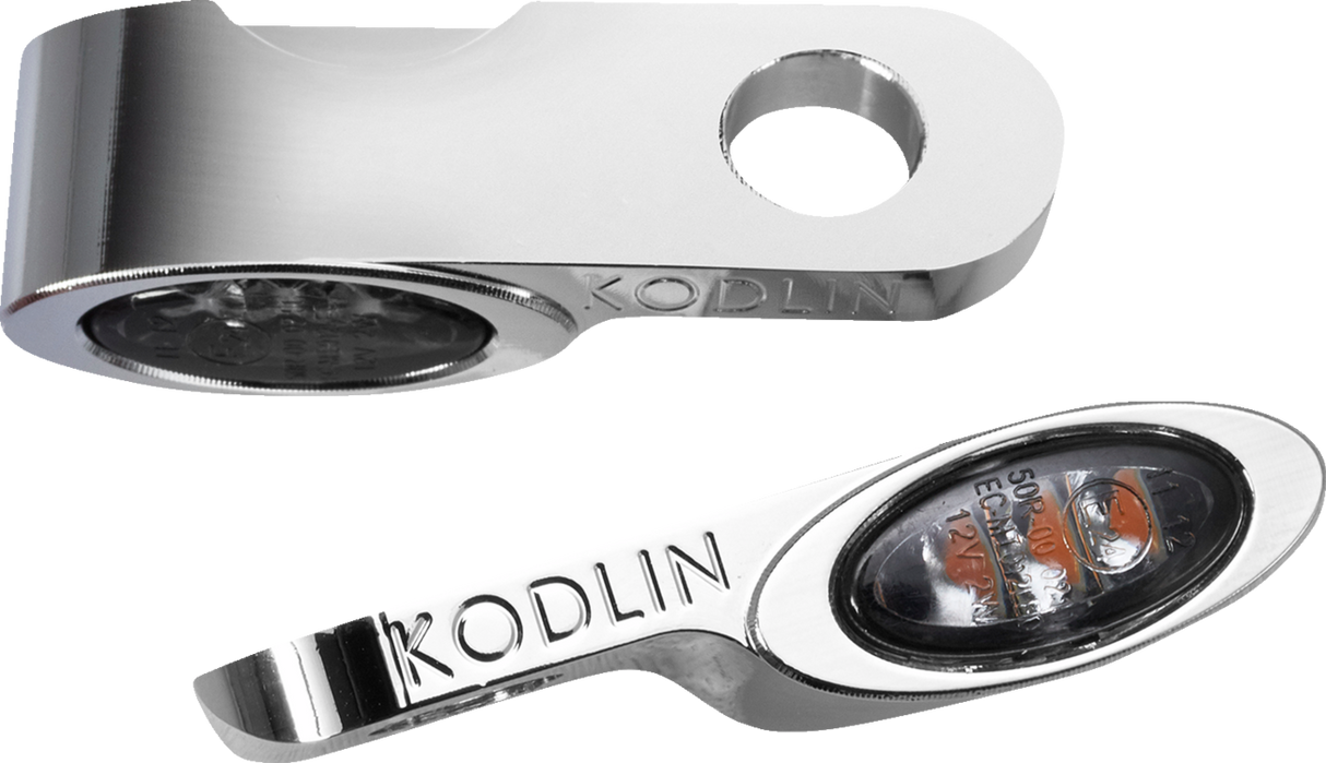 Intermitente para motocicleta KODLIN con luz de marcha - Universal - Cromado K68511