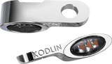 Intermitente para motocicleta KODLIN con luz de marcha - Universal - Cromado K68511
