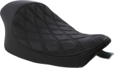 Asiento DRAG SPECIALTIES - 3/4 Solo - Doble Diamante - Negro con Costuras Negras - '04-'22 XL SIN PARACHOQUES DE GOMA 0804-0744 