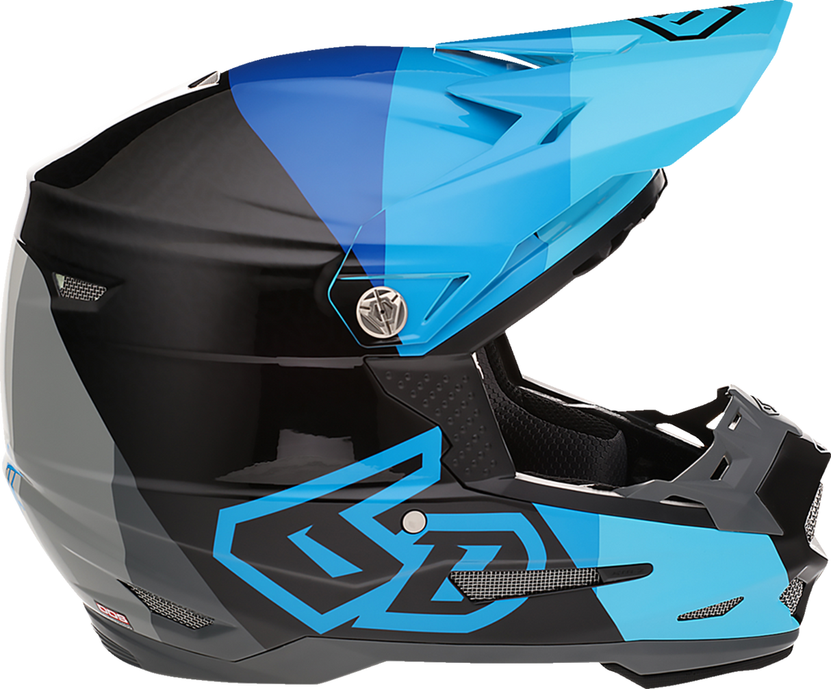 6D ATR-2 Motorcycle Helmet - Range - Blue - Medium 12-3106