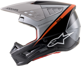 Casco de motocicleta ALPINESTARS SM5 - Rayón - Negro/Blanco/Naranja - Grande 8304121-1242-LG