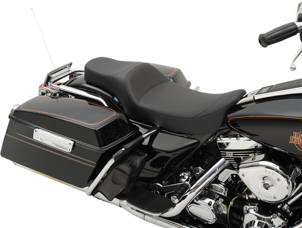 Asiento Predator de alcance extendido de DRAG SPECIALTIES - Costuras suaves - FL '97-'07 0801-1127