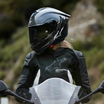 Casco de moto ALPINESTARS Supertech R10 - Sólido - Negro carbón - XS 8200124-1902-XS