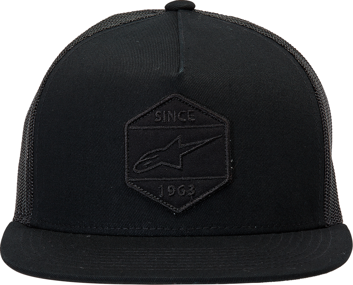 Gorra de camionero Bolt de ALPINESTARS - Negra/Negra - Talla única 1213810141010OS