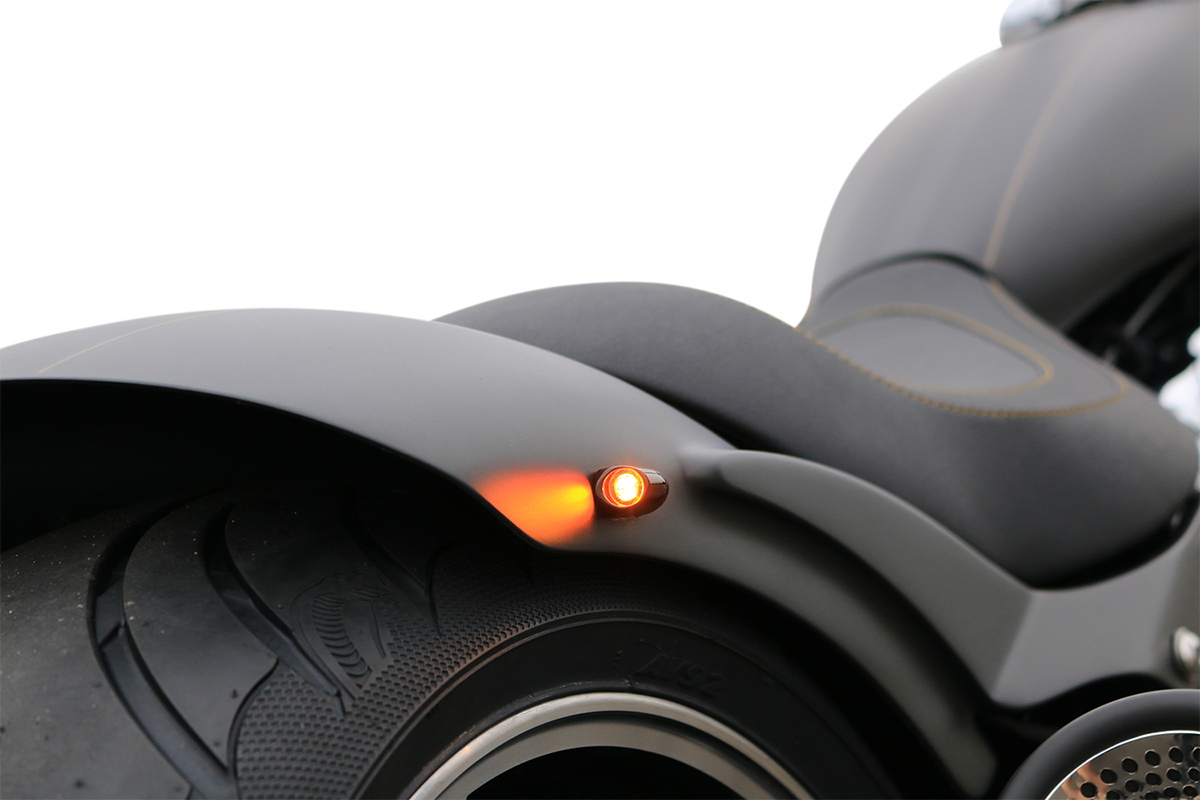Luces intermitentes traseras tipo bala KODLIN MOTORCYCLE 3-1 - Lisas - Negras K68463