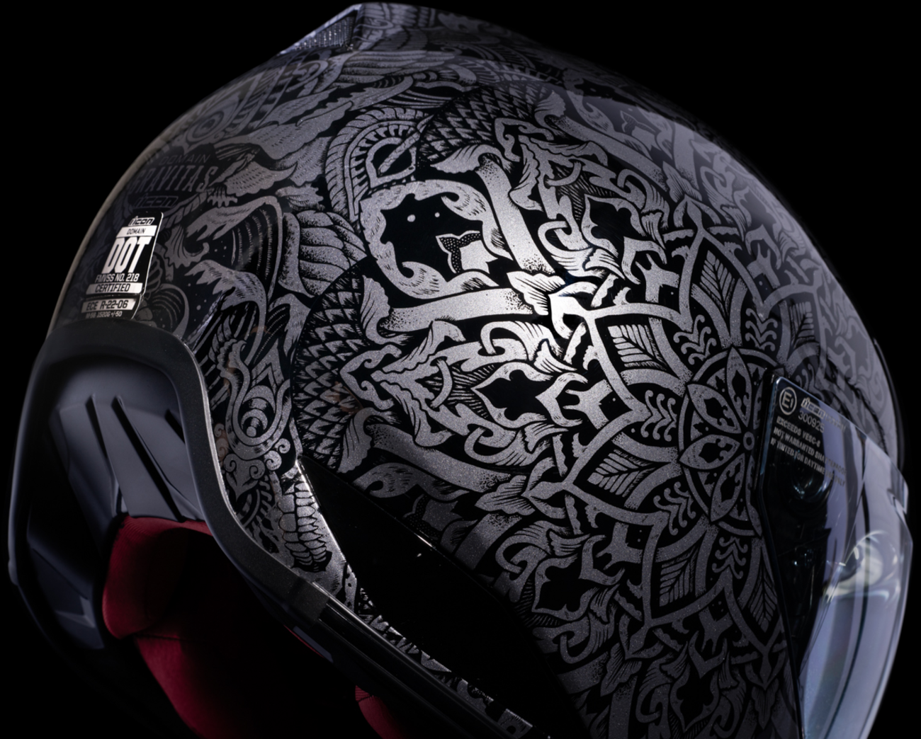 ICON Domain™ Motorcycle Helmet - Gravitas - Black