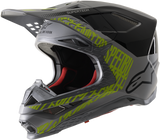 Casco de motocicleta ALPINESTARS Supertech M8 - Triple - MIPS - Plata/Negro/Amarillo Fluo - Grande 8301319-1955-LG