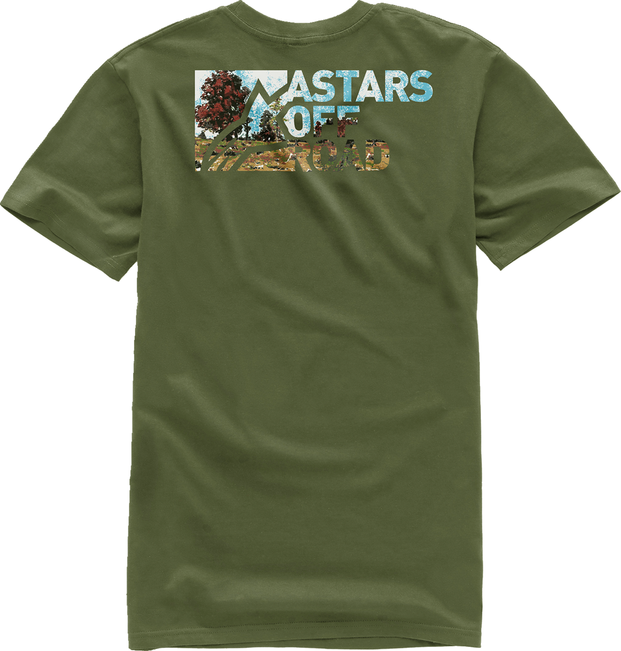 Camiseta pintada ALPINESTARS - Verde militar - Talla mediana 1232-72224-690M