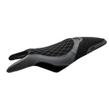 Funda de asiento Tappezzeria Italia TPZ para Cagiva Raptor 650-1000 2000-2007 en gris y negro