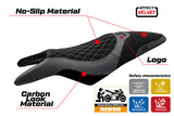 Funda de asiento Tappezzeria Italia TPZ para Cagiva Raptor 650-1000 2000-2007 en gris y negro