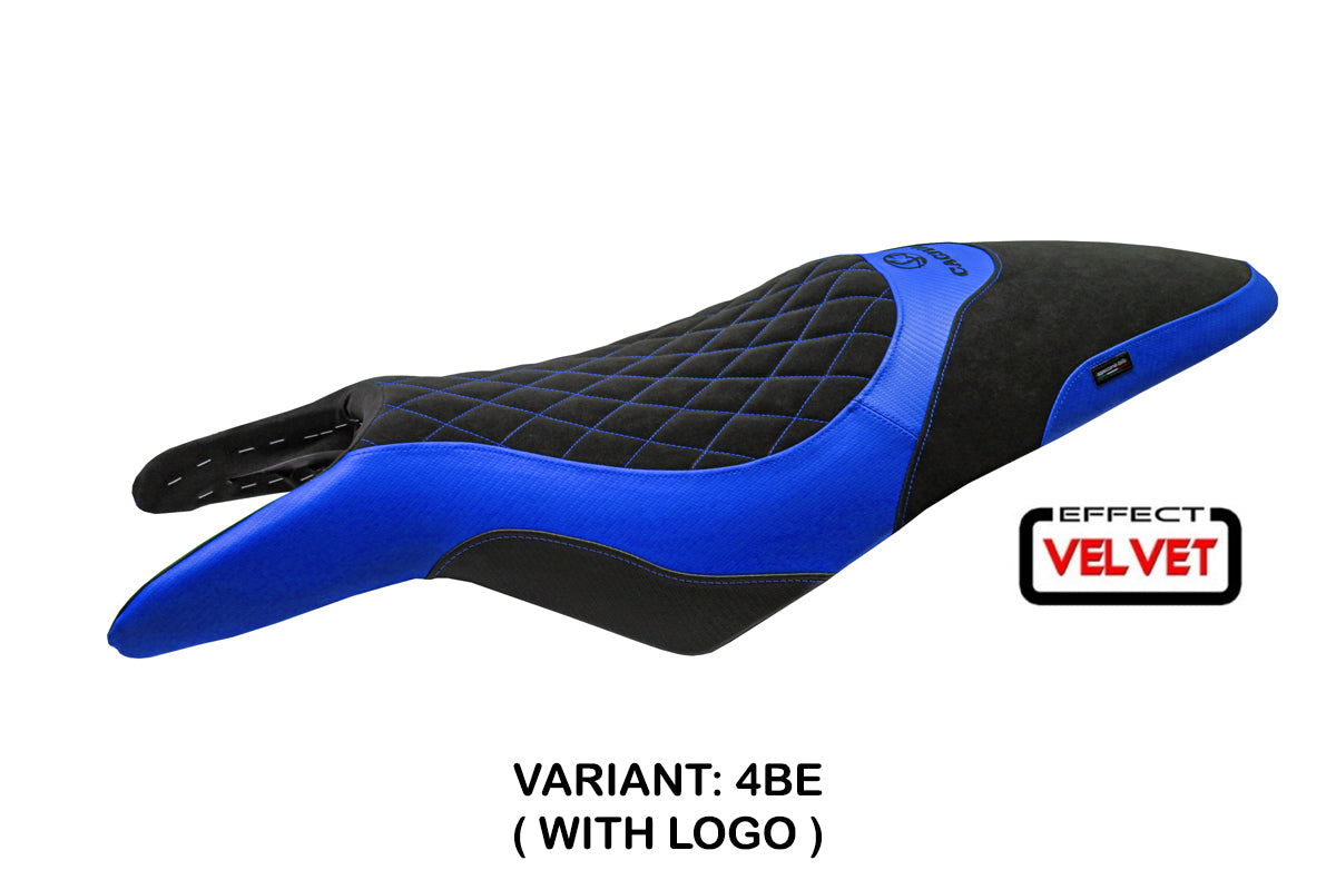 Cagiva Raptor 650-1000 2000-2007 Seat Cover Tappezzeria Italia TPZ in Blue and Black