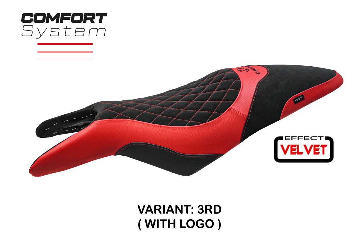 Cagiva Raptor 650-1000 2000-2007 Seat Cover Tappezzeria Italia TPZ in Comfort and Red