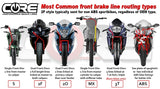 Kit de latiguillos de freno delanteros personalizados Aprilia RS125 AFI-125 (91-93) SINGLE 