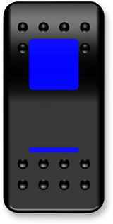 Interruptor basculante MOOSE UTILITY - Encendido/apagado - Azul MOOSE PWR-GNB 