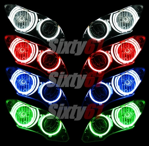YZF-R1 07 08 ヘッドライトユニット ccfl イカリング HID Yamaha YZF R1 07-08 Quad CCFL Angel Eyes HALO Kit – Sixty61