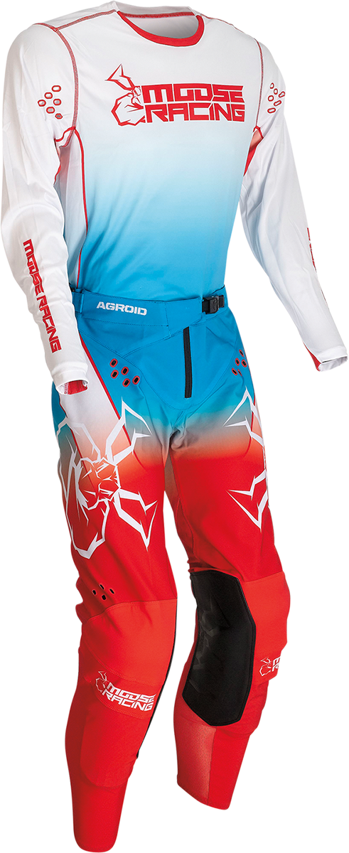 Pantalones Agroid MOOSE RACING - Rojo/Blanco/Azul - 42 2901-10079