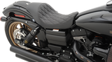 Asiento DRAG SPECIALTIES - 3/4 Low Solo - Costuras de diamante - Negro 0803-0543