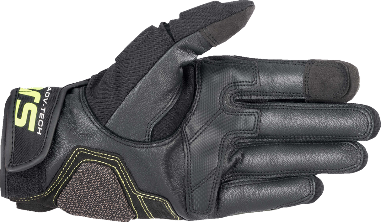 Guantes ALPINESTARS Halo - Negro Bosque/Amarillo Fluo - XL 3504822-6085-XL