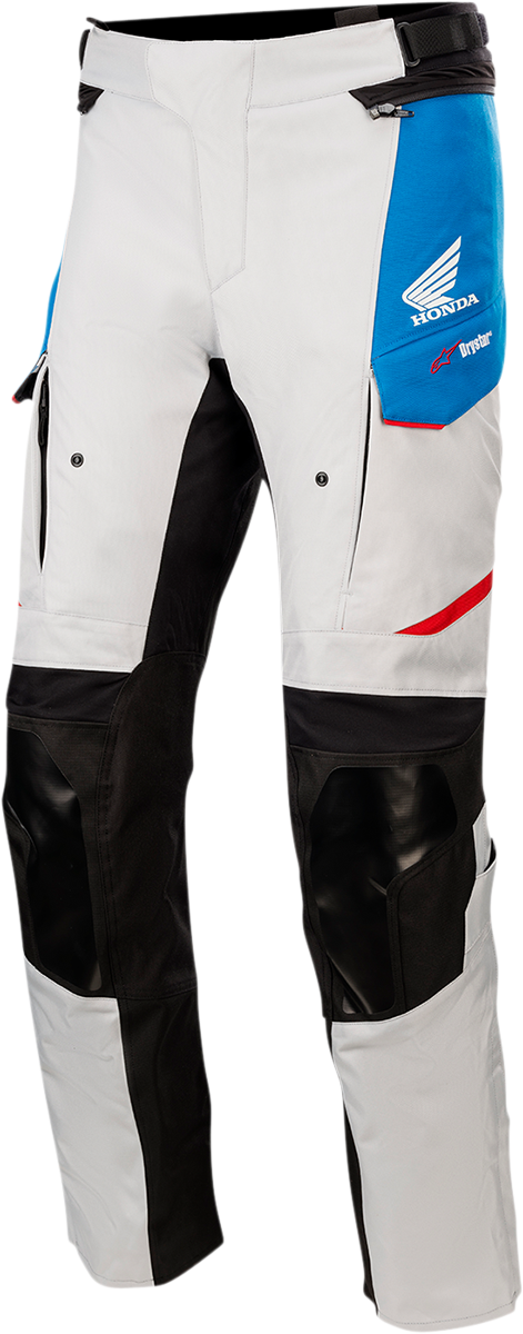 Pantalones ALPINESTARS Honda Andes v3 Drystar® - Gris/Azul/Rojo - Mediano 3227421-9173-M