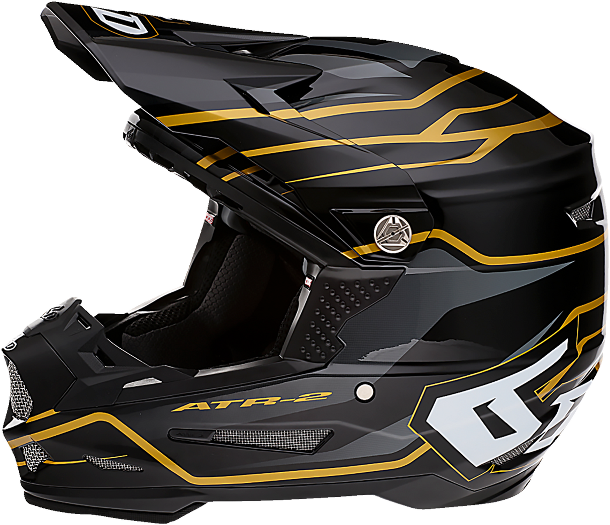 Casco de motocicleta 6D ATR-2 - Phase - Negro/Dorado - 2XL 12-2809 