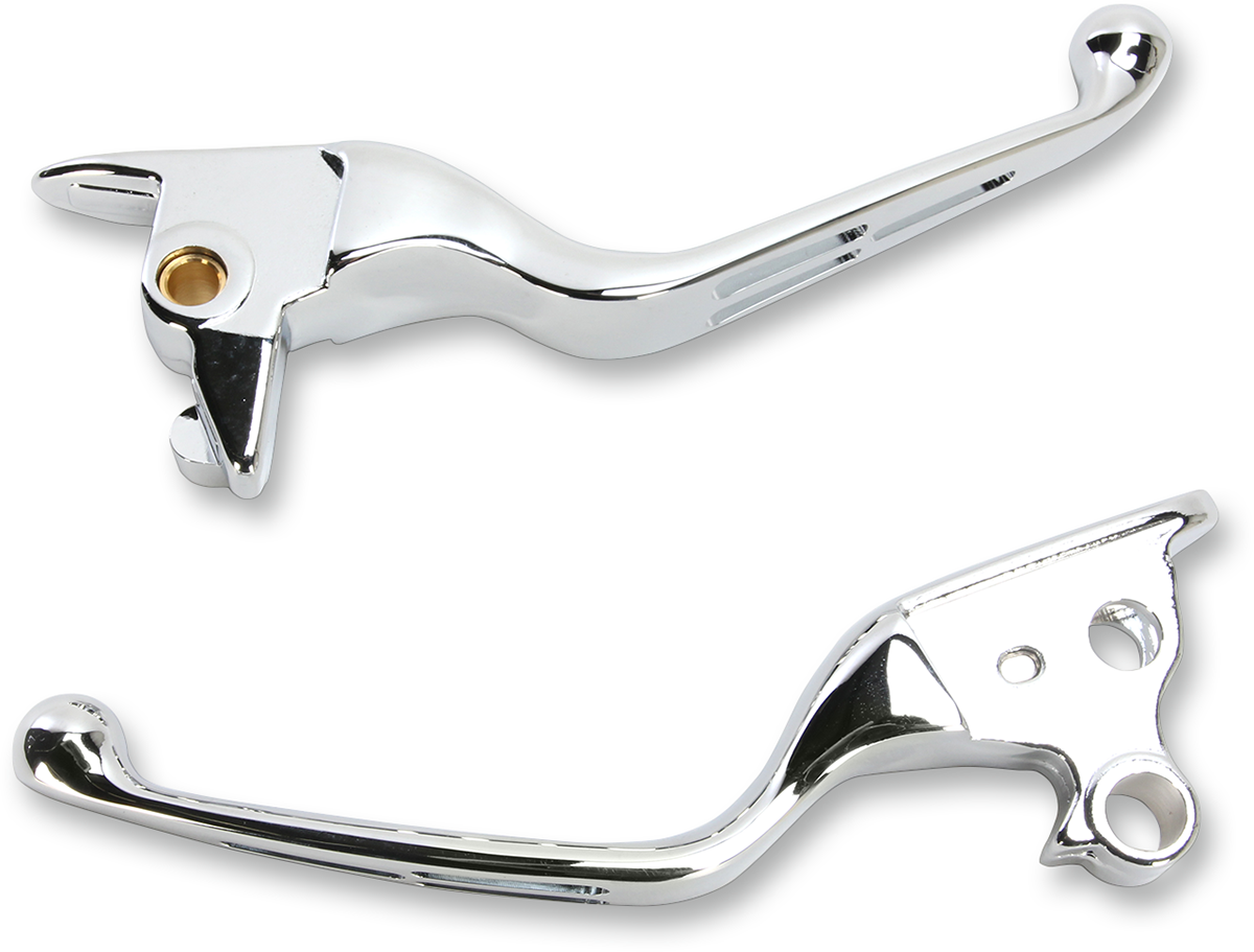 Palancas DRAG SPECIALTIES - Ranuradas - Cromadas H07-0603