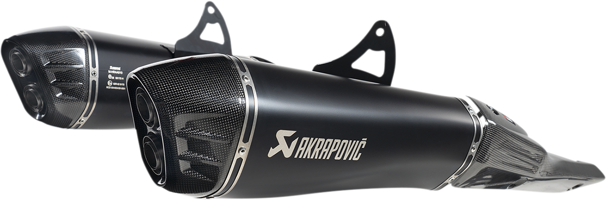 AKRAPOVIC Slip-On Series Muffler - Titanium/Carbon Fiber - Black