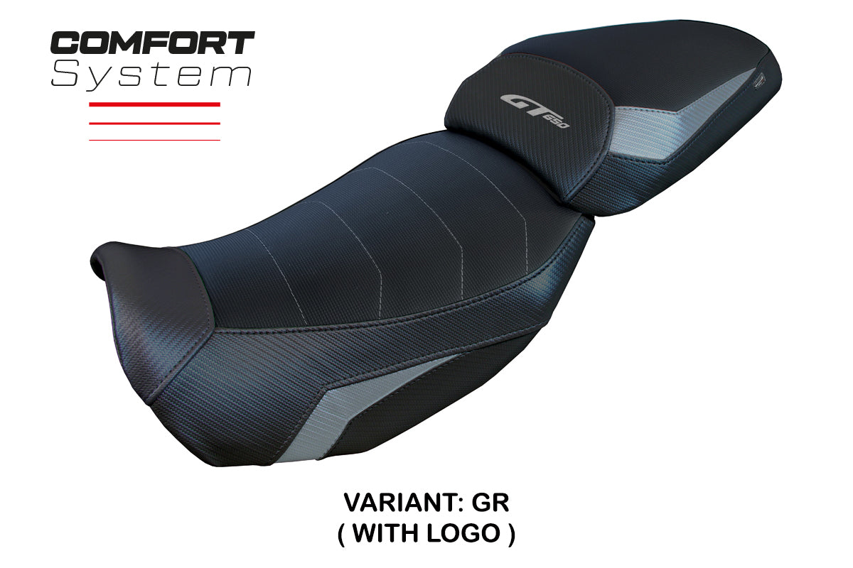 CF Moto 650GT 2021-2025 Seat Cover Tappezzeria Italia TPZ Comfort in Grey and Black