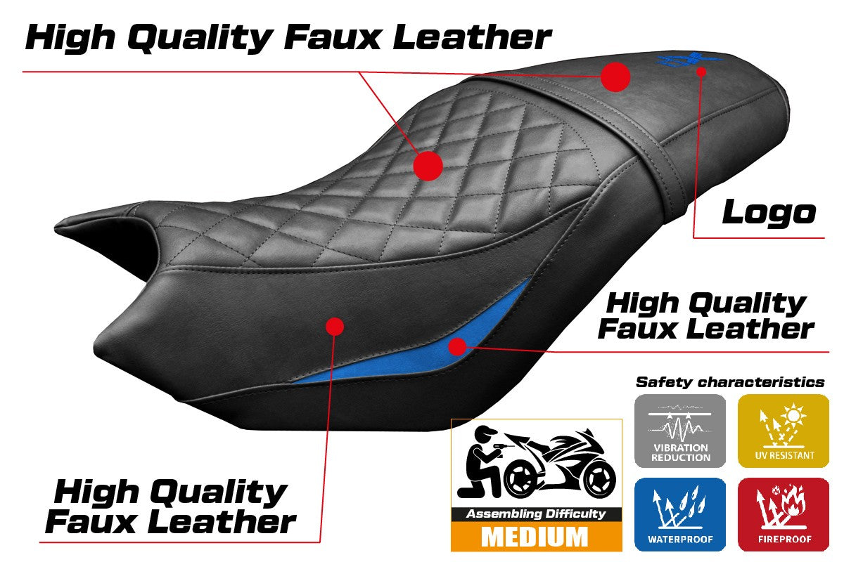 CF Moto 700 CL X 2021-2025 Seat Cover Tappezzeria Italia TPZ Blue Black