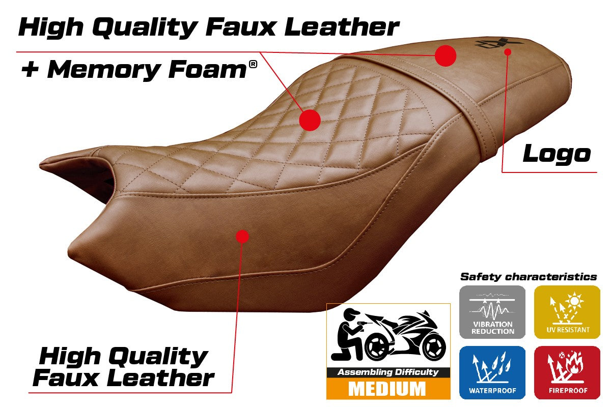 CF Moto 700 CL X 2021-2025 Seat Cover Tappezzeria Italia TPZ Comfort Brown