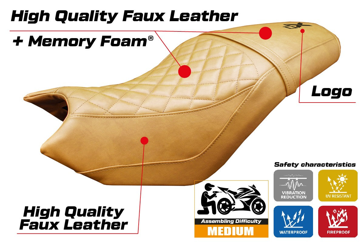 CF Moto 700 CL X 2021-2025 Seat Cover Tappezzeria Italia TPZ Comfort Camel