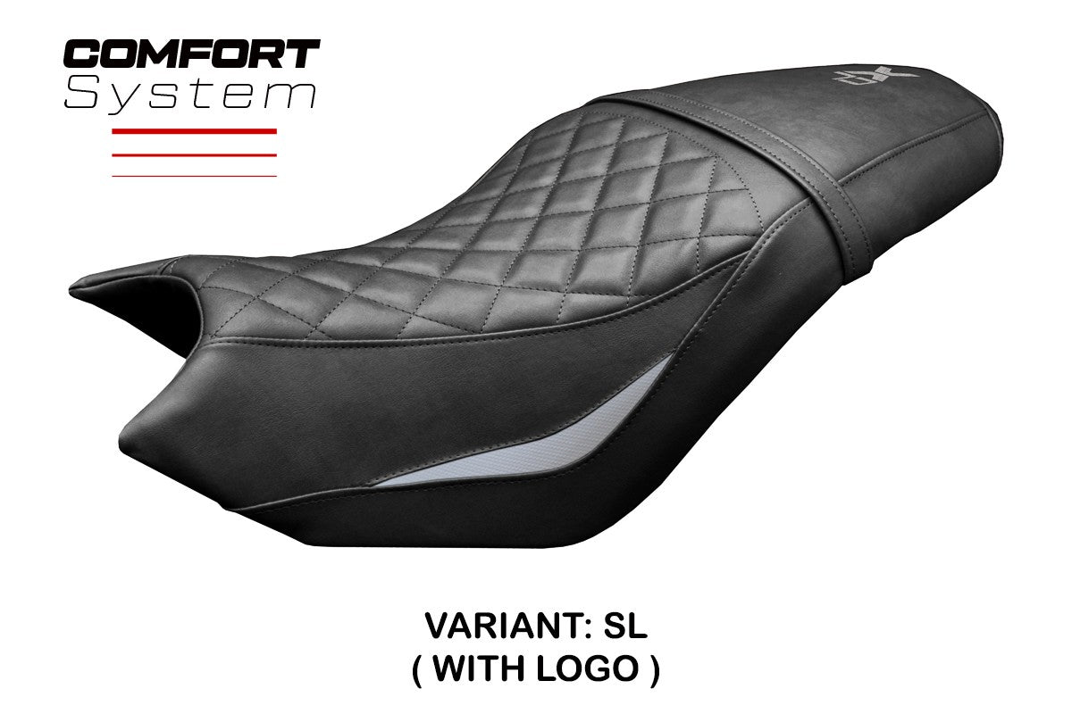 CF Moto 700 CL X 2021-2025 Seat Cover Tappezzeria Italia TPZ Comfort Silver Black