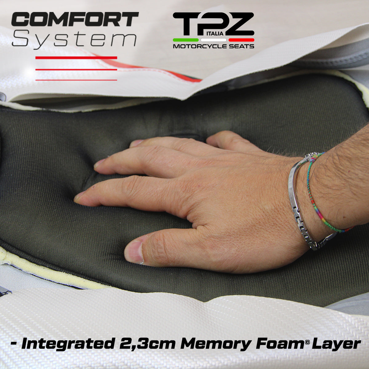Honda CBR1000RR 2008-2011 Seat Cover TPZ Italia Comfort Blue